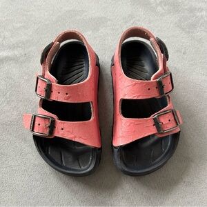Birkenstock Birkis kids Milano Eva sandals size 24 US 6 6.5 pink shimmer